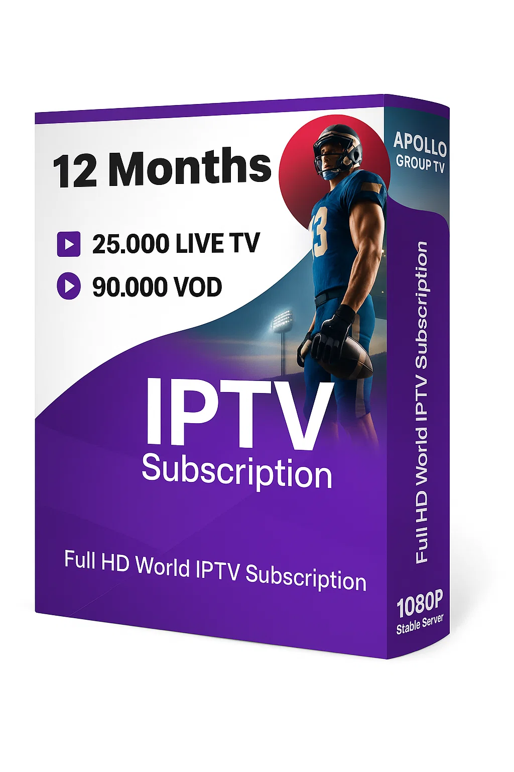12 MONTHS SUPSCRIPTION APOLLO GROUP TV 