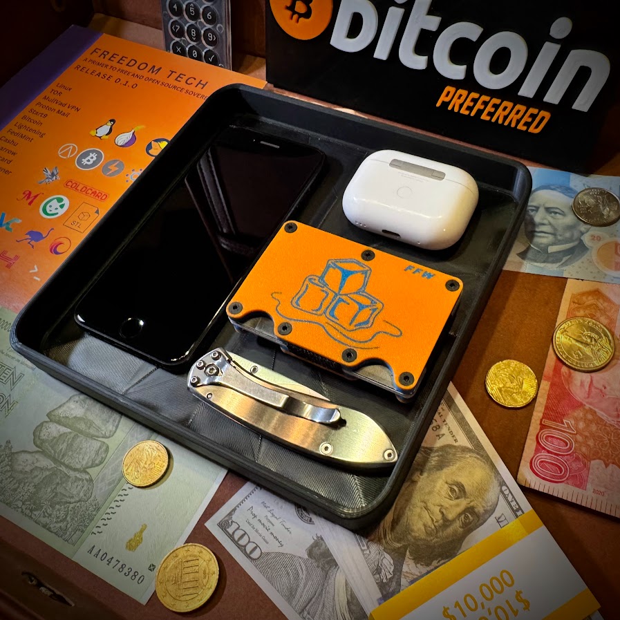 Fiat Melting Away Wallet - Orange Blue