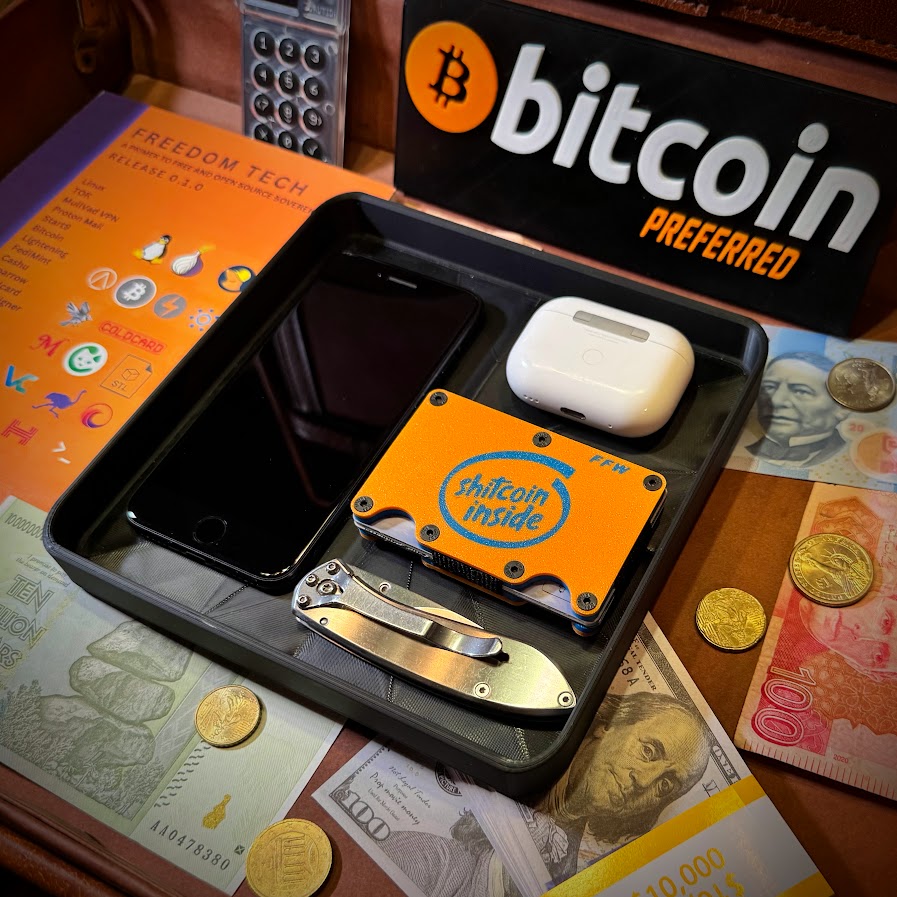 Shitcoin Inside Wallet - Orange Blue